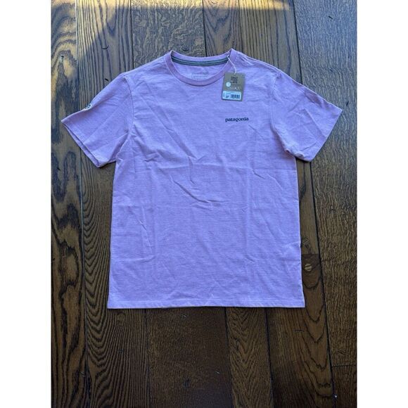 Patagonia Unisex Fits Roy Icon Responsibili-Tee Shirt M. Mauve Women M / Men S - Picture 2 of 9